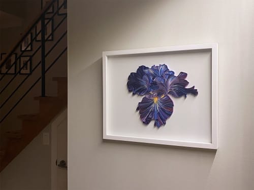 Bearded Iris on-edge paper art | Wall Hangings by JUDiTH+ROLFE