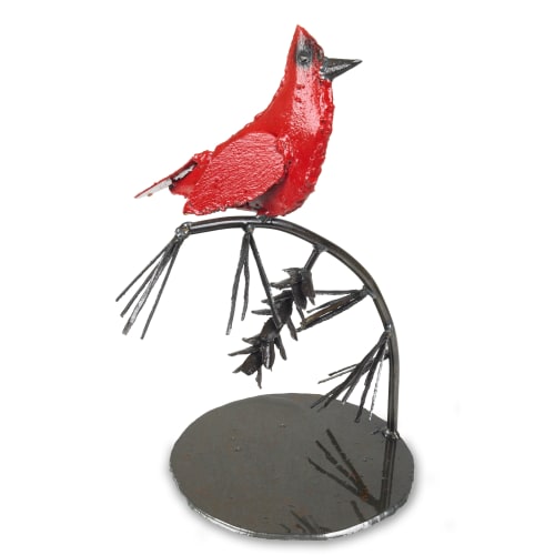 Cardinal Tabletop Sculpture | Sculptures by Gatski Metal