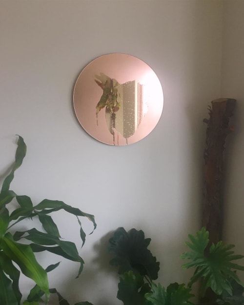 Rose Gold Tinted Mirror | Wall Sculpture in Wall Hangings by Jeffrey Michael Austin