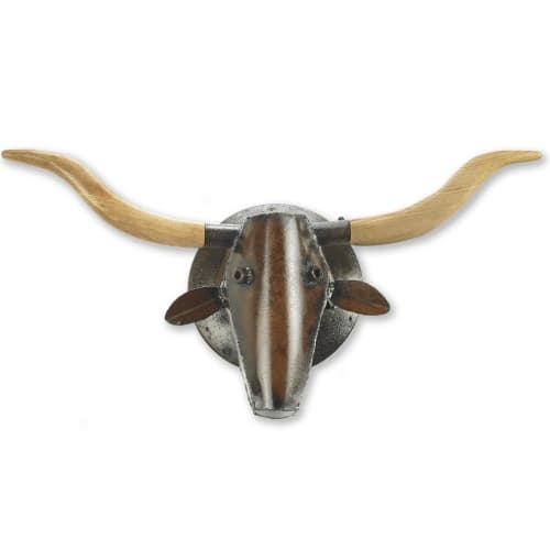 Longhorn Cow | Wall Sculpture in Wall Hangings by Gatski Metal