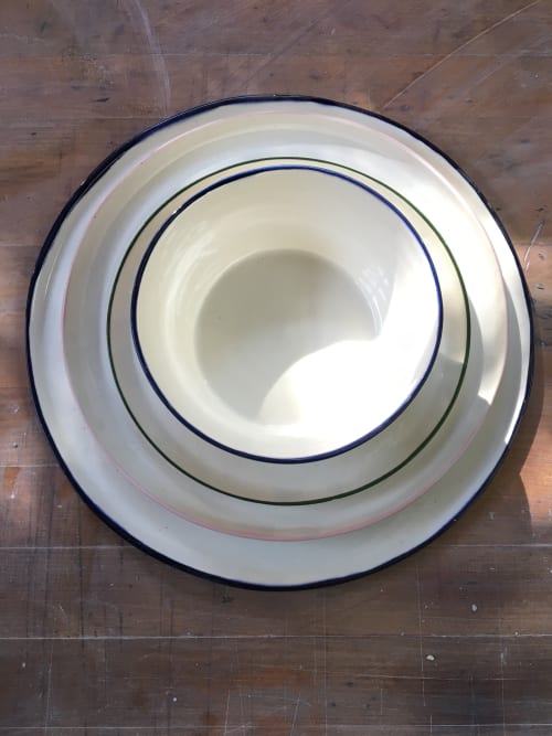 Round Ceramic Ceramic Plate by Nicholas Pottery & Sculpture