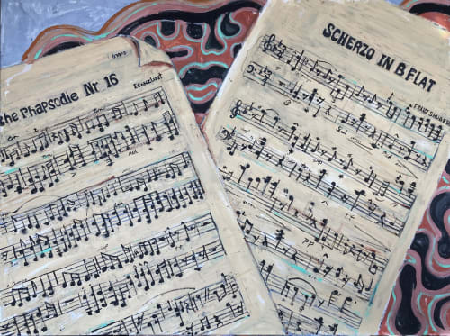 Music Liszt and Shubert | Oil And Acrylic Painting in Paintings by Elisa Root
