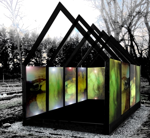 Caroline Rannersberger: Glass House Arcadia: A Living Memorial to Tasmanian Ecology | Public Sculptures by Flinders Lane Gallery | Franklin Square in Hobart