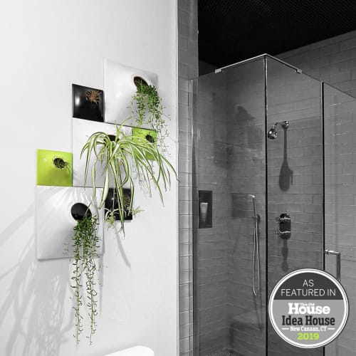 Modern Shower - Ceramic Wall Planter Configuration | Vases & Vessels by Pandemic Design Studio | New York in New York