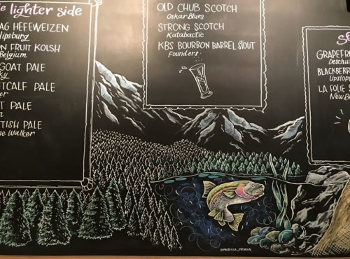 Drinks Menu Boards | Signage by Priscilla Perez | Backcountry Burger Bar in Bozeman