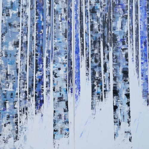 Ice Forest | Paintings by Nathalie Massa Berdugos | Private Residence in Paris