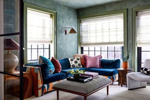 Organic Lime Wash Living Room | Wall Treatments by Nicolette Atelier