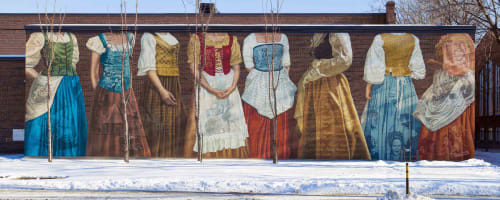 The Fabric of Pioneers | Street Murals by Annie Hamel