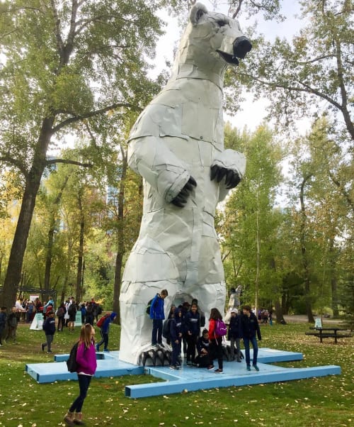 “Longview Polar Bear” | Public Sculptures by Don Kennell | Prince's Island Park in Calgary