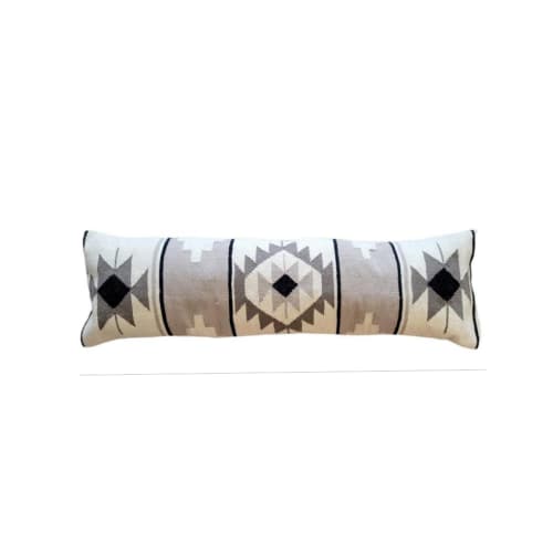 Dima Handwoven Extra Long Wool Lumbar Pillow Cover | Cushion in Pillows by Mumo Toronto