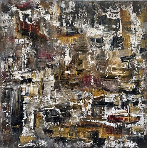 Hot Fudge Sunday Acrylic Abstract | Oil And Acrylic Painting in Paintings by Strokes by Red - Red (Linda Harrison)