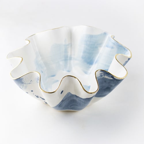 Abstract Wavy Bowls | Tableware by Susan Gordon Pottery | Susan Gordon Pottery Studio in Birmingham