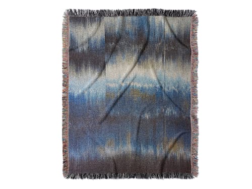 Mirror Terrain - Jacquard Woven Thrown Blanket | Linens & Bedding by Jessie Bloom Studio