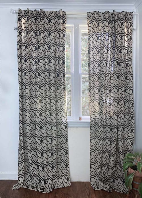 Handmade Cotton Curtain | Dazzle | Curtains & Drapes by ichcha