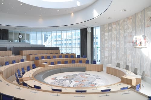Center piece carpet for Almere counsel chamber | Rugs by Scheublin & Lindeman | gemeente Almere in Almere