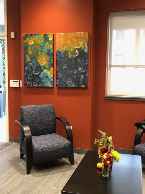 Surge Diptych | Public Art by Joanie Gagnon San Chirico Studio | Rutgers University—Camden Nursing and Science Building in Camden