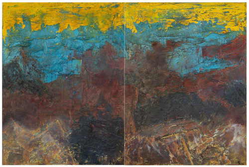 Taos New Mexico | Oil And Acrylic Painting in Paintings by Jill Krutick | Jill Krutick Fine Art in Mamaroneck