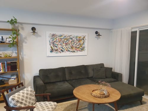 Fly | Oil And Acrylic Painting in Paintings by Shirly Maimom Art