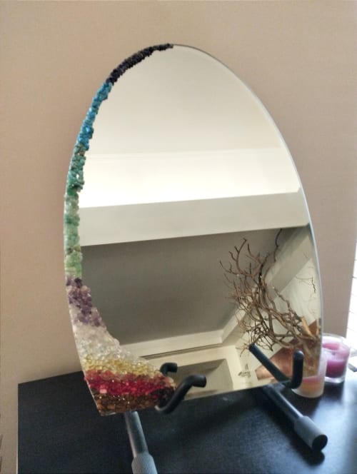 Decorative mirror with Natural Stones | Decorative Objects by Magdyss Boutique