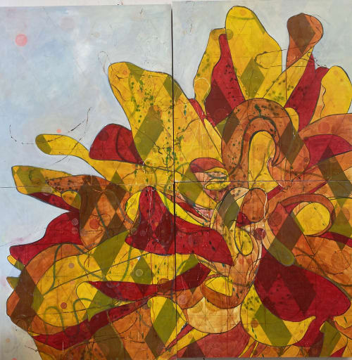 Dahlia | Mixed Media by Marie Bourget