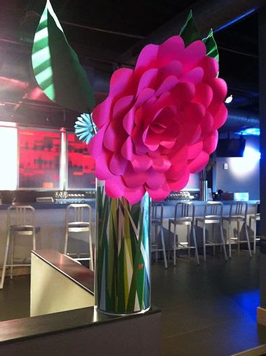 Origami Flower Art  Installation | Public Sculptures by Nicolette Atelier | Aloft Cleveland Downtown in Cleveland