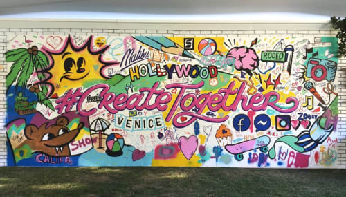 Facebook "Create Together" Campaign Mural | Murals by Nina Palomba - Nina's World
