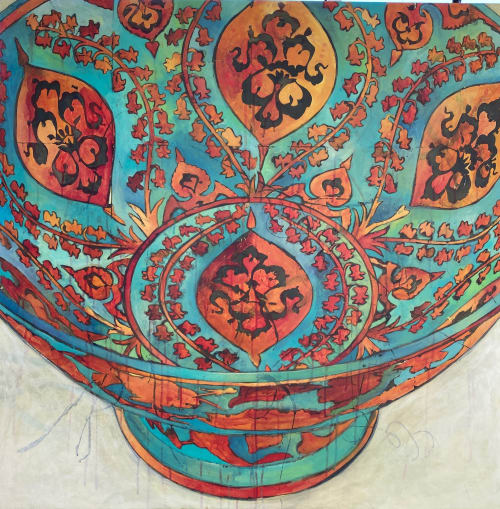 Iznik II | Oil And Acrylic Painting in Paintings by Marie Bourget