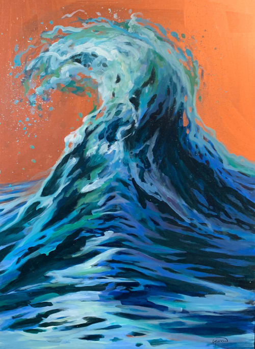 Ocean #23 | Oil And Acrylic Painting in Paintings by Lindsey Millikan