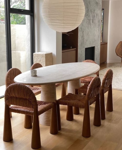 Travertine Dining Table. Dining Table. Dining Room Table. | Tables by HamamDecor`