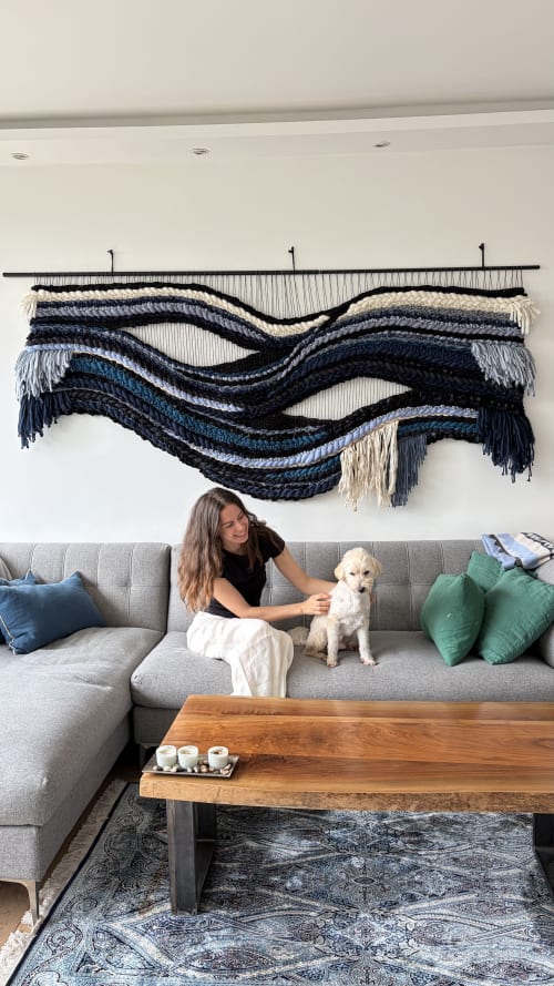 Large Scale Woven Tapestry "Abyss" | Wall Hangings by Tissage Sauvage