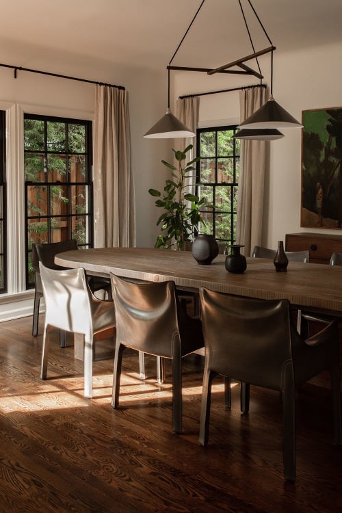 Emily Group of Three custom borwn semi matte finish | Chandeliers by MOSS Objects