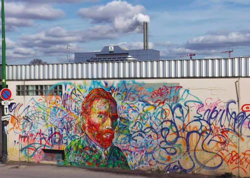 Vincent Van Gogh Mural | Street Murals by Arnaud Rabier Nowart