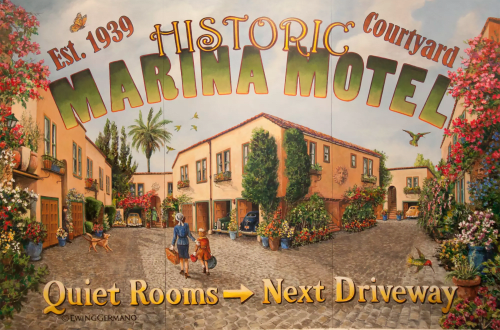 Marina Motel Vintage Style Sign | Signage by Jennifer Ewing | Marina Motel, San Francisco, CA in San Francisco