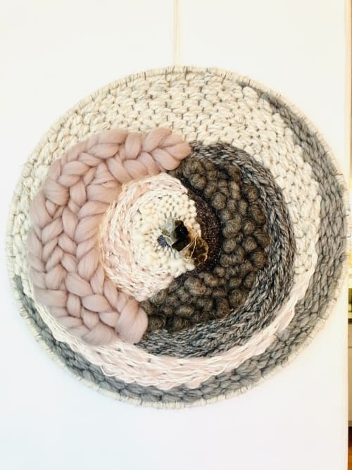 SMOKEY QUARTZ CIRCULAR WEAVING | Wall Sculpture in Wall Hangings by Trudy Perry