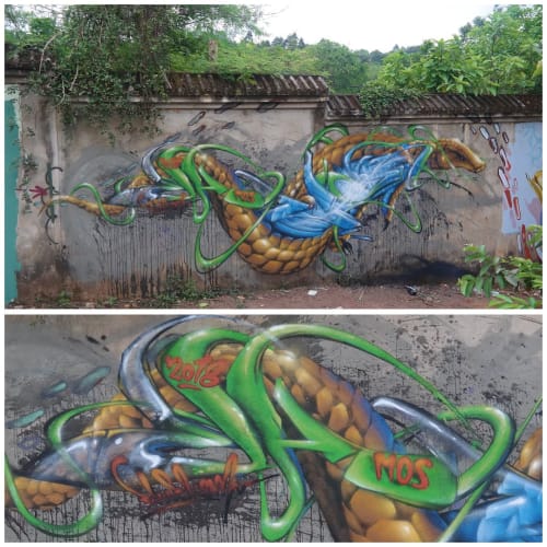 Twisted Pangolin Graffiti | Street Murals by Chuck Mayfield