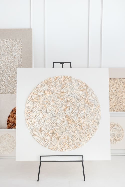 Waves - Contemporary Sculptural Seashell Artwork | Wall Sculpture in Wall Hangings by Katarina Tifft