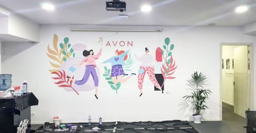 Avon Mural | Murals by Nina Khurtsilava | Avon Cosmetics Georgia in T'bilisi