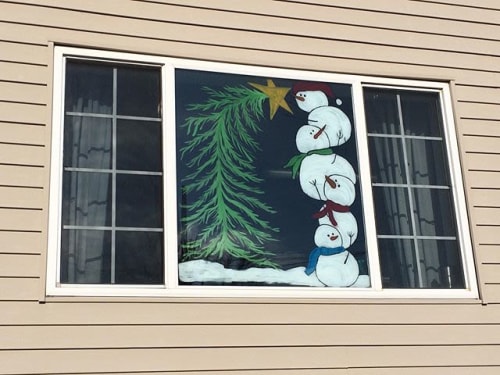 Daycare Window Painting | Paintings by Rachel Austin Studios | Sonshine Corner Learning Center in Kent City