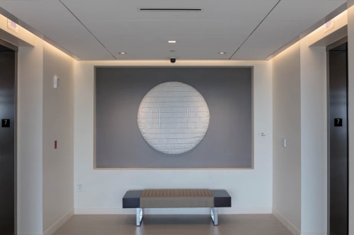 Center XXV,  Wall-Hung Wood Sculpture | Sculptures by Joe Segal | Baptist MD Anderson Cancer Center in Jacksonville