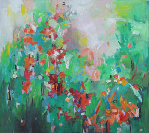 Summer Flowers | Oil And Acrylic Painting in Paintings by Art by Geesien Postema