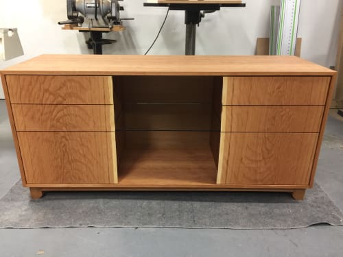 Contemporary Credenza w/live edges | Storage by Wooden I