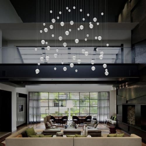 Voyage Cluster Asymmetrical Pendant Chandelier with 62 Light | Pendants by Galilee Lighting