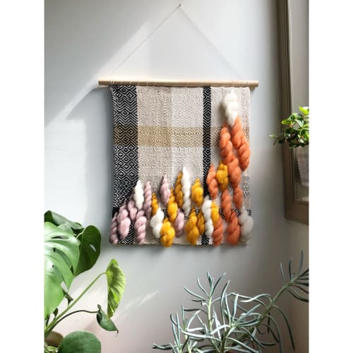 Warm Relax Wall Hanging | Wall Hangings by Little Black Sheep Studio | Private Residence - Providence Forge, VA in Providence Forge