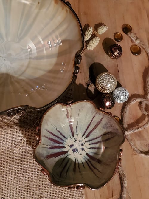 Elegant Handmade Pottery Bowl, with Altered Rim | Tableware by Geometric Illusion Ceramics (Tania Rustage)