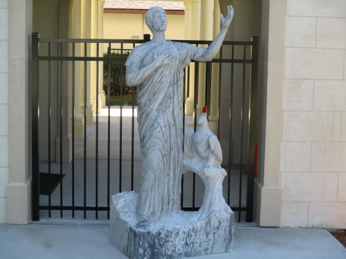 St. John the Evangelist | Public Sculptures by Nick Barstad Sculpture | San Juan del Rio Catholic Church School in Fruit Cove