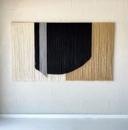 Layered Fiber Canvas No.1 | Macrame Wall Hanging in Wall Hangings by Vita Boheme Studio