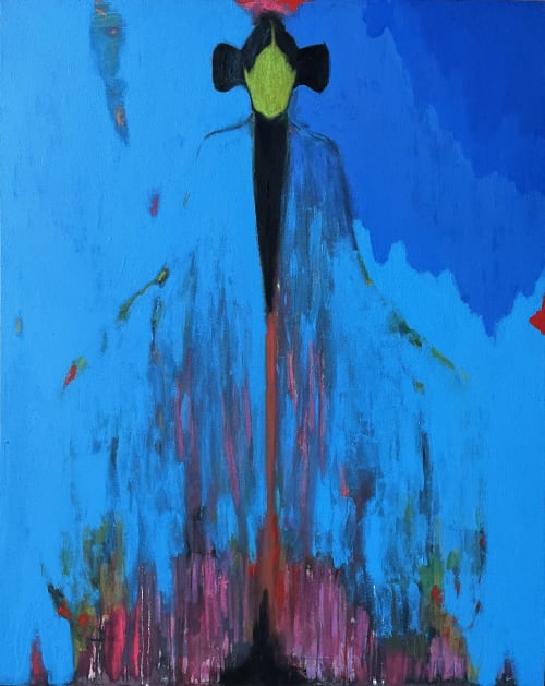 Blue Solitude — Alienation Series | Paintings by Gela Mikava