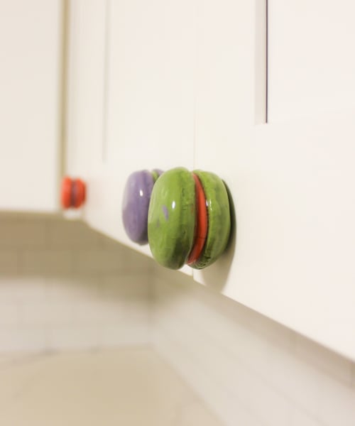Ceramic Macaron Cabinet Pull | Hardware by KOLOS ceramics