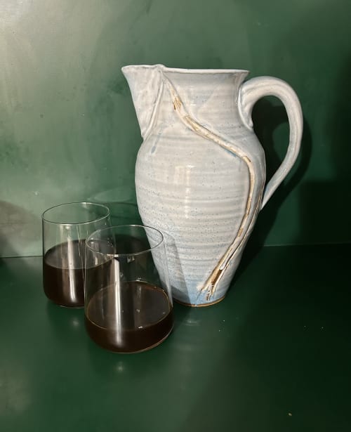 Small Rustic Pottery Pitcher - One Cozy Home