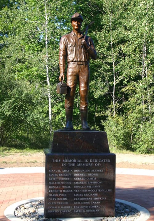 "Port Huron Mining Monument" | Public Sculptures by Paula Slater Sculpture | Fort Gratiot County Park in Fort Gratiot Township
